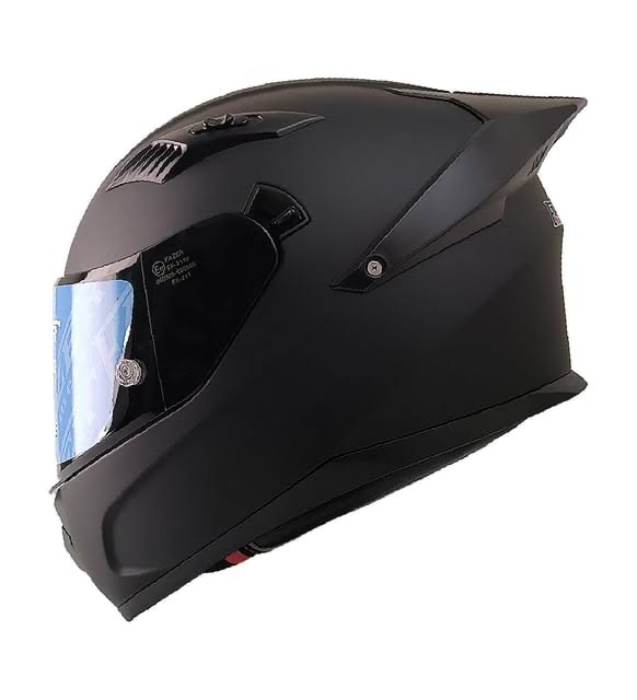 [KSK-000103] Motosiklet Kask Ece 22.R06 Double Vizörlü Full Face Spoiler Motor Kaskı Mat Black